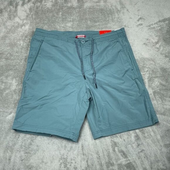 Unionbay Mens Drawstring Casual Shorts Size 34 Blue a0328 - Picture 1 of 7